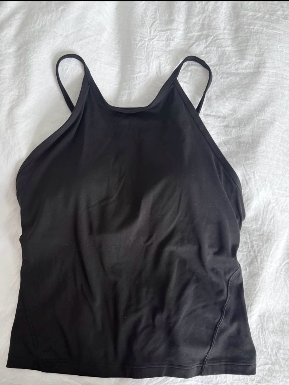 lululemon athletica Black High-Neck Slim-Strap Tank Top